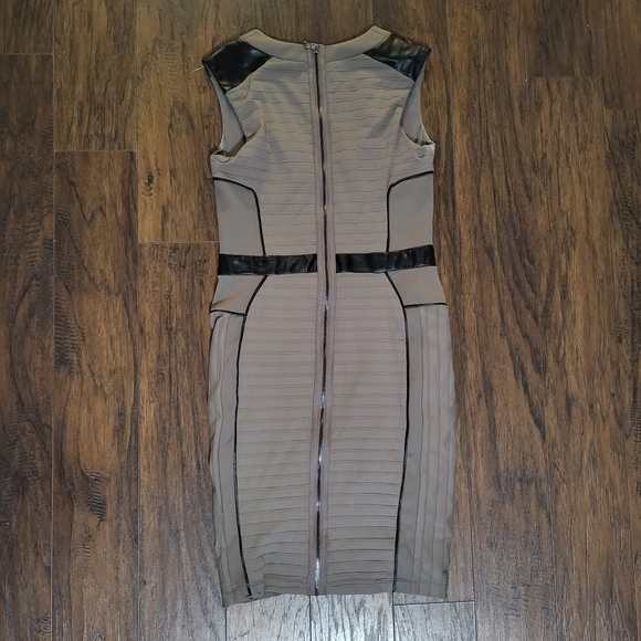 La Pina BodyCon Leather Patch Dress Medium - Picture 2 of 7